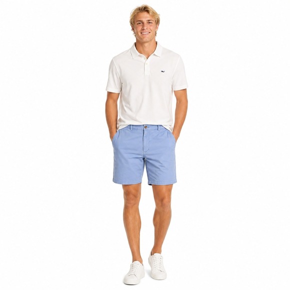 Vineyard Vines Other - Vineyard Vines Mens Breaker Short Light Blue Cotton Twill Chino 1H0462 Size 32